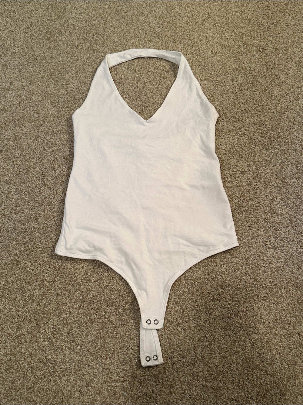 Abercrombie & Fitch Women’s Cotton-Blend Seamless Fabric Halter Bodysuit